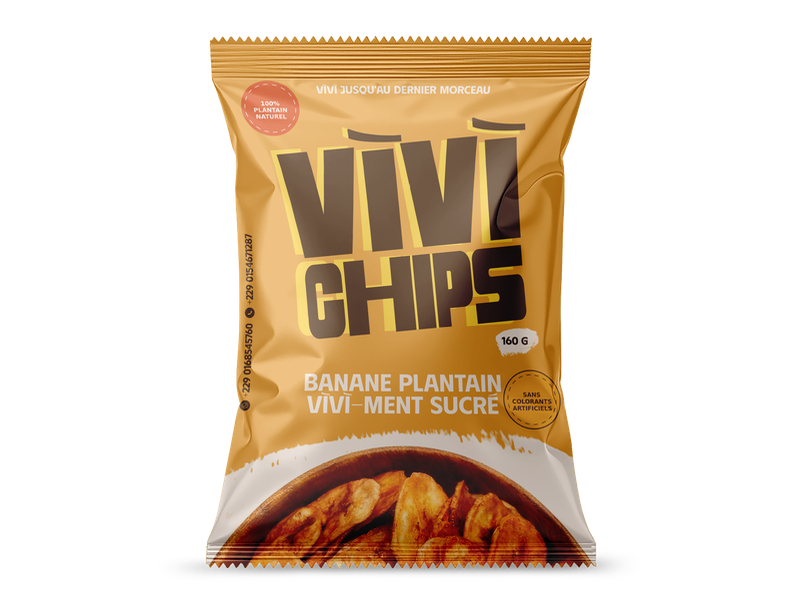 Vìvì Chips Banane Plantain Sucré